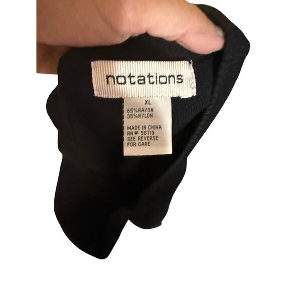 Notations Women's Size XL Black Skirt Crochet Bottom with Beads - Picture 3 of 4